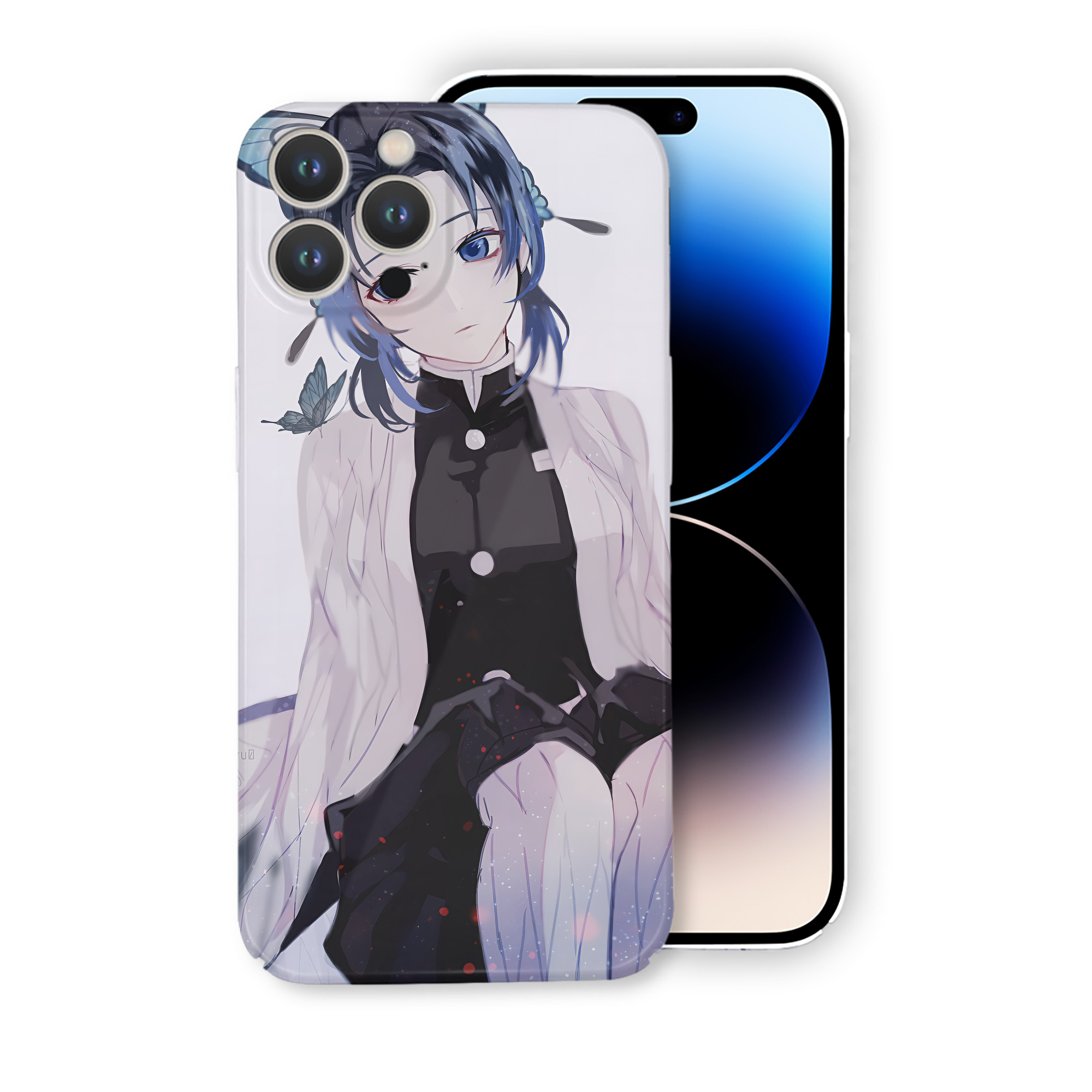 （画像用） 鬼滅の刃（きめつのやいば）蟲柱-胡蝶 しのぶ／こちょう しのぶ Kochou Shinobu 【iPhone 14シリーズ対応】ハードケース